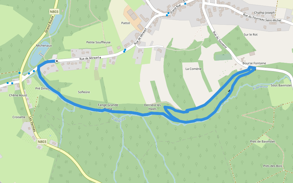 21. La Sofleure walking route map in Saint-Hubert