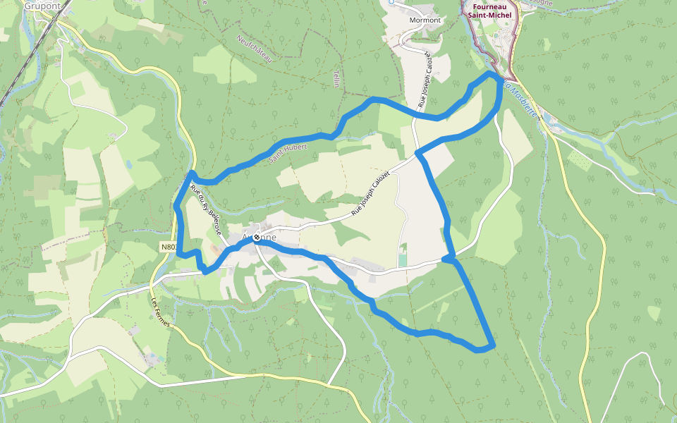22. Awenne walking route map in Saint-Hubert
