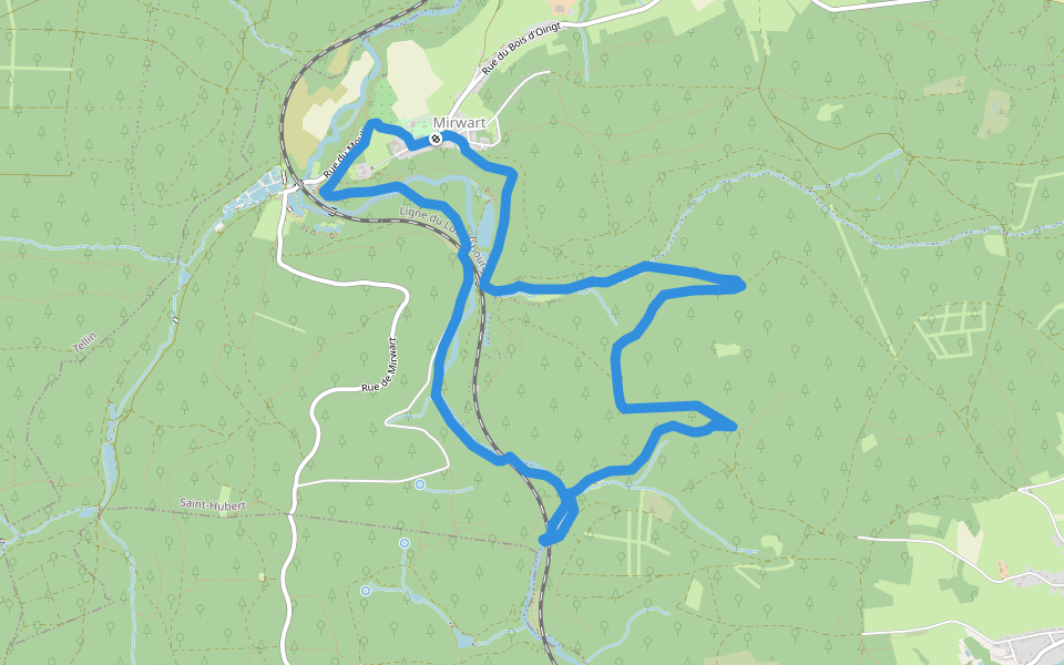 18. Thier de Gobaille walking route map in Saint-Hubert