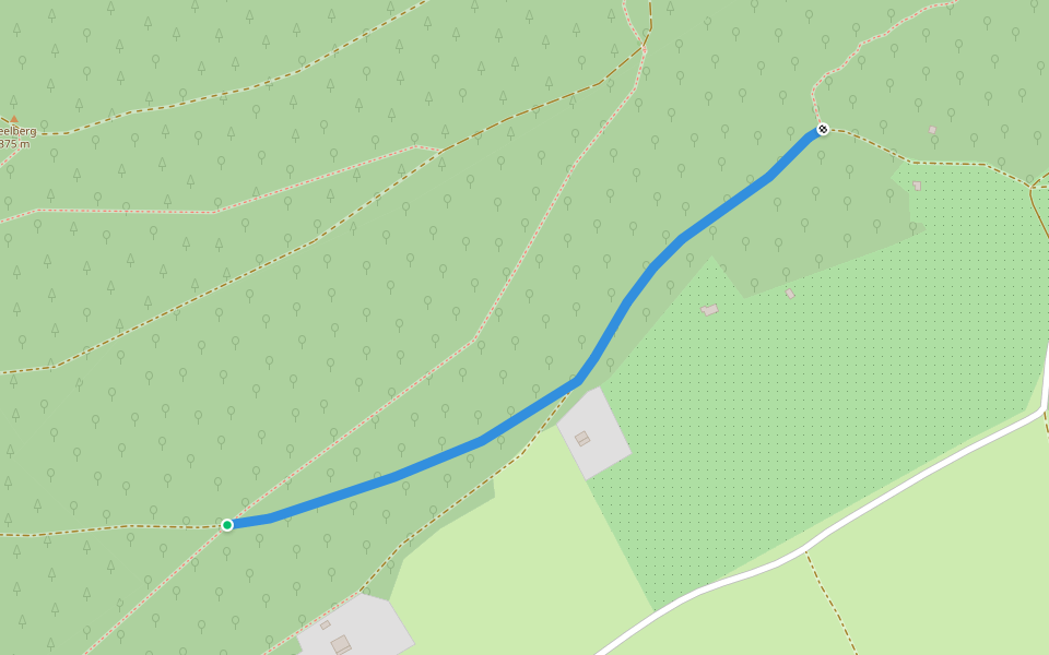 Rectangle bleu barré de blanc walking route map in Rothbach