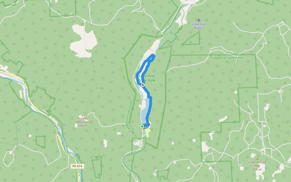 Lake Shore Trail walking route map in Waterville