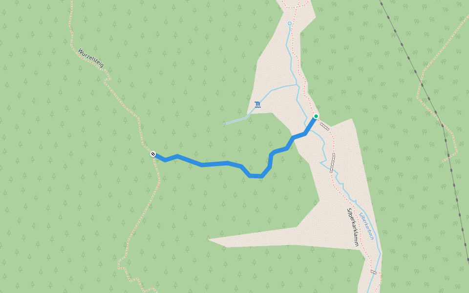 Rosina - Klettersteig walking route map in Rössing