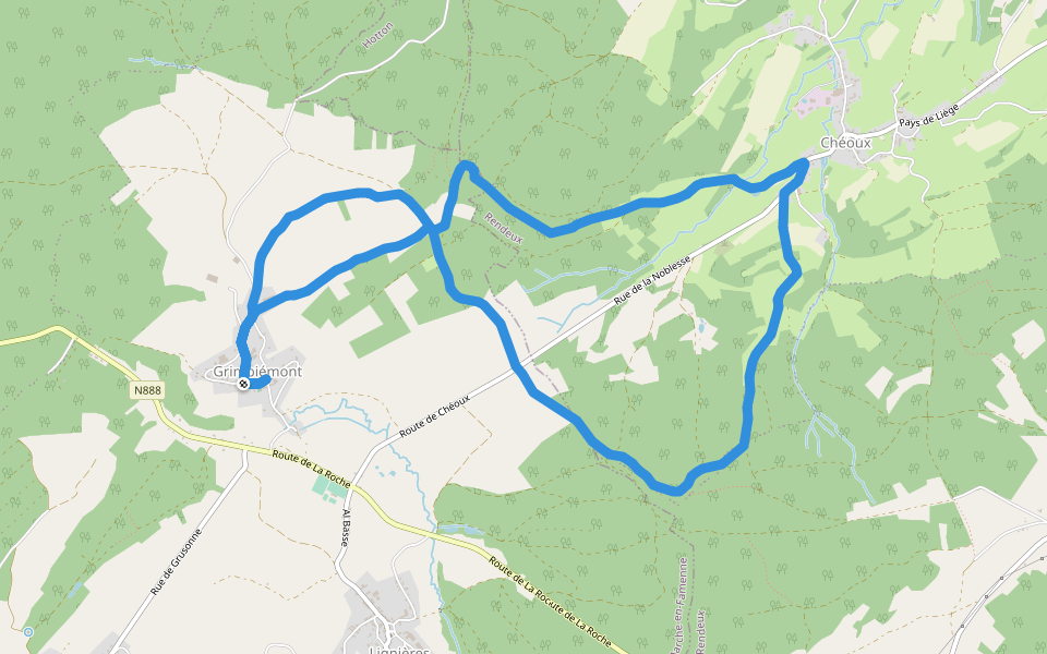 8. Promenade Cocquelicot - variante walking route map in Marche-en-Famenne