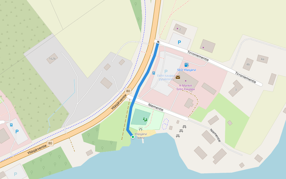 Ylläsjärvi - Latvamaja - Kellokas kesäreitti walking route map in Kittilä