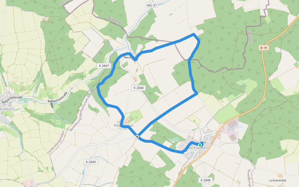 Rundwanderweg Igersheim 56 walking route map in Igersheim