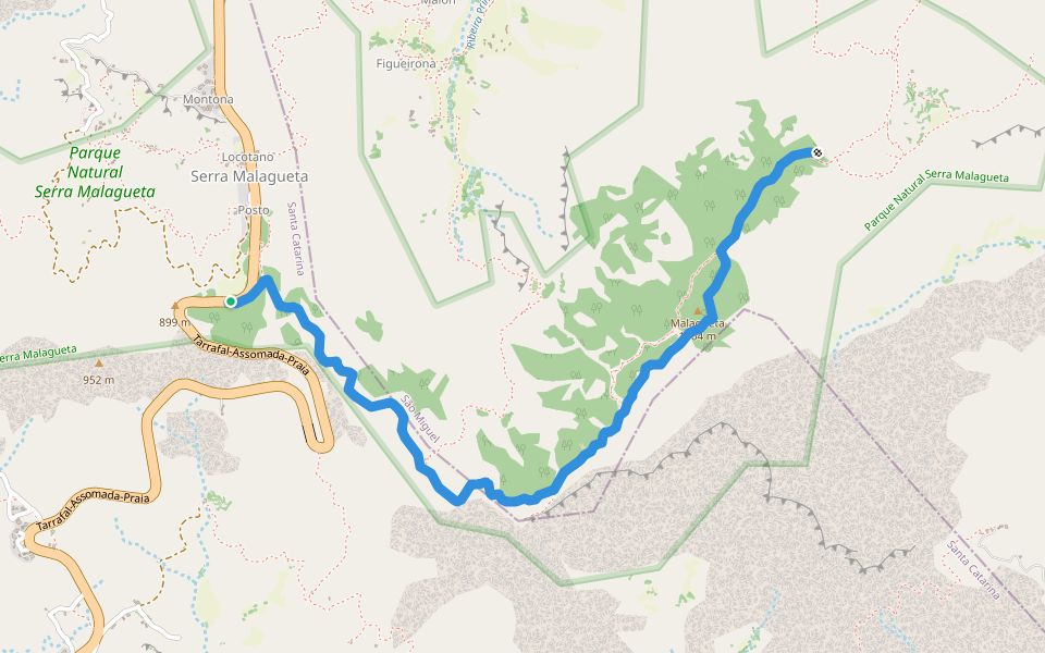STC18 Santiago Trails walking route map in Principal