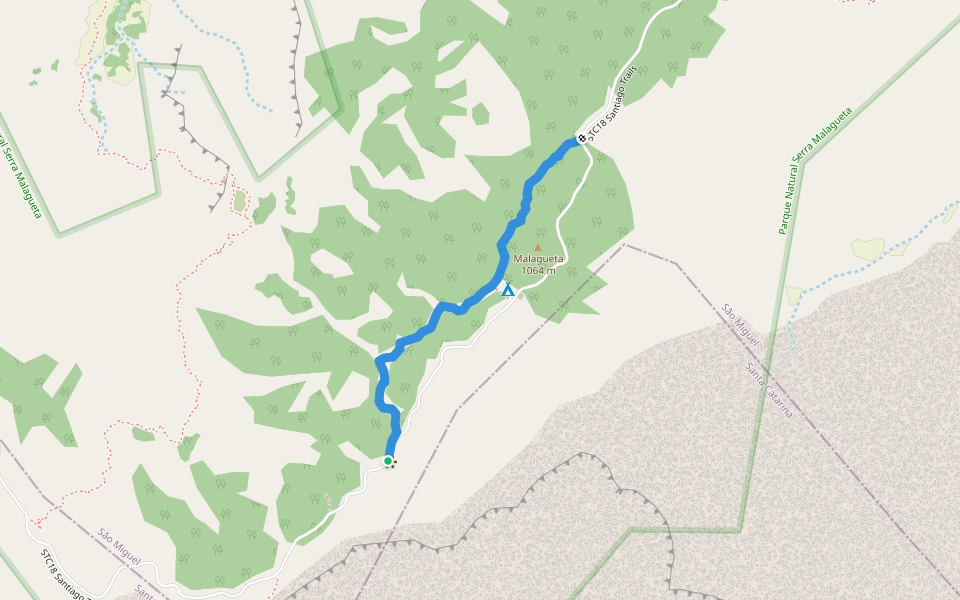 STC19 Santiago Trails walking route map in Principal