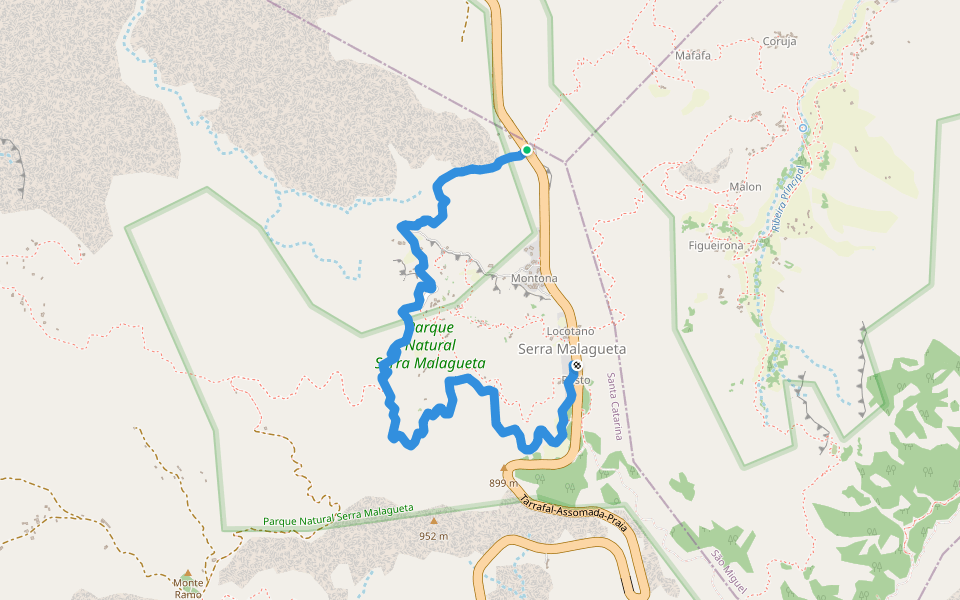 STC23 Santiago Trails walking route map in Principal