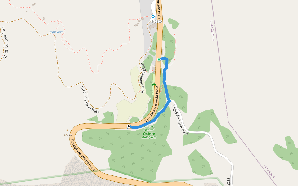 STC26 Santiago Trails walking route map in Principal