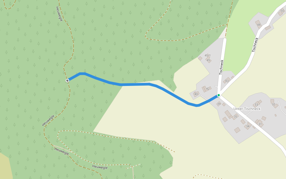 Unter-Tischneck - Allmandwald walking route map in Schramberg
