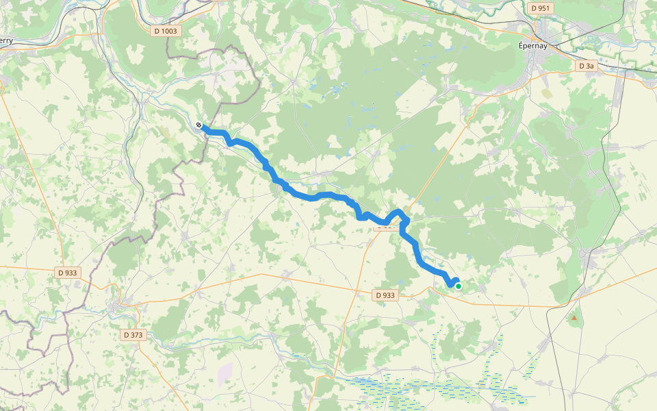 GRP® du Surmelin walking route map in Beaunay