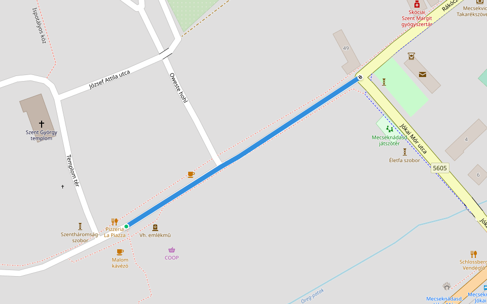 Máriaút walking route map in Mecseknádasd