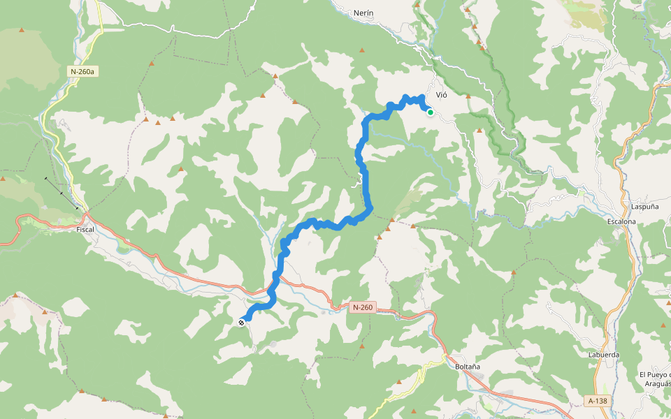 GR 268 Etapa 2: Buerba - Albella walking route map in Buerba