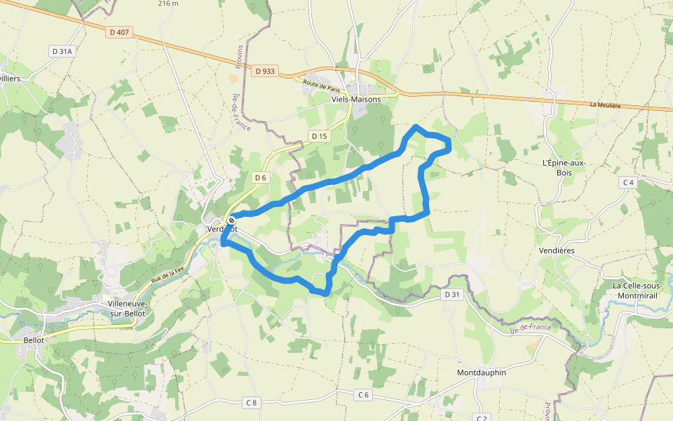 PR® du Petit Morin walking route map in Verdelot