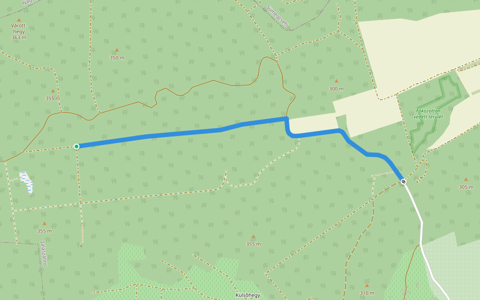 K+ walking route map in Zalaszántó