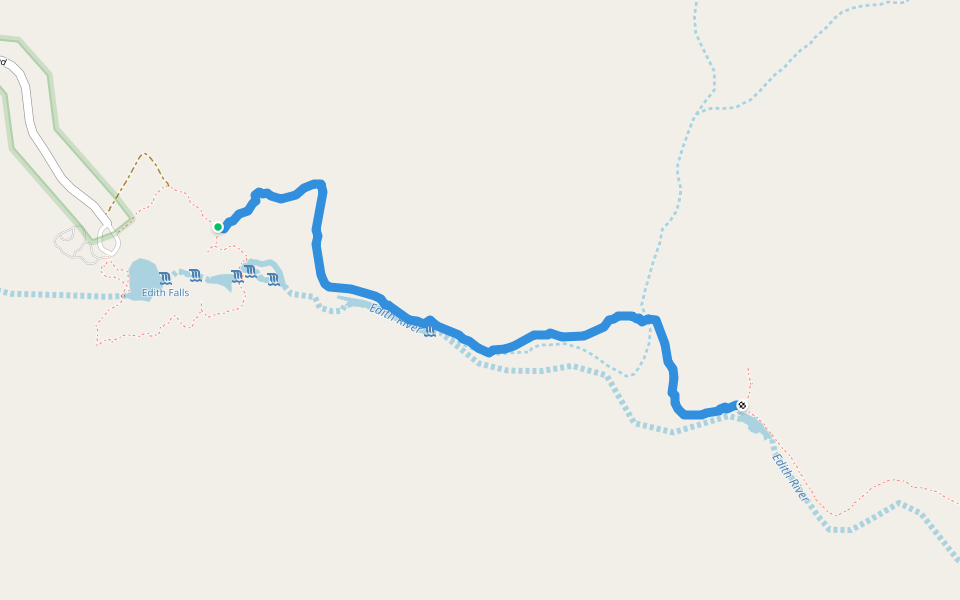 section 5 Jatbula Trail walking route map in Nitmiluk