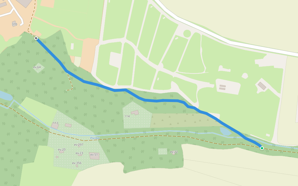 NS Světluška walking route map in Ptení