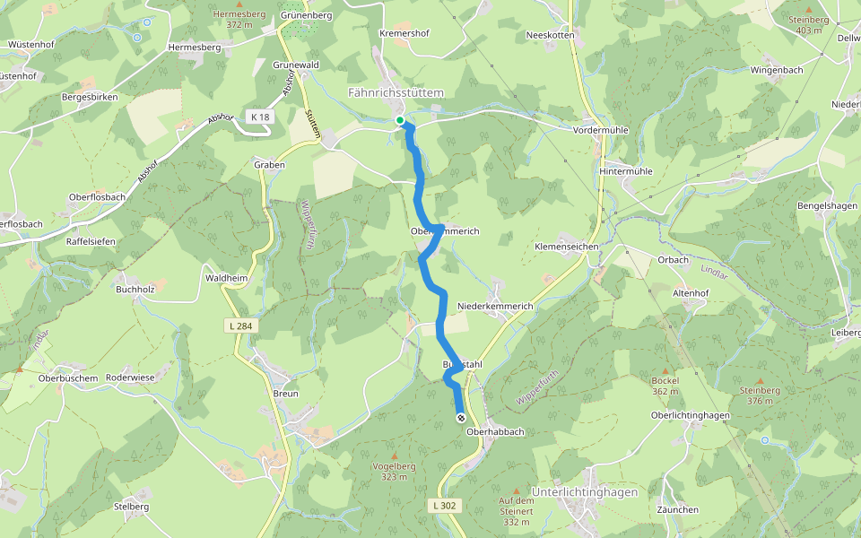 Graf-Engelbert-Weg [Wipperfürth] walking route map in Wipperfürth