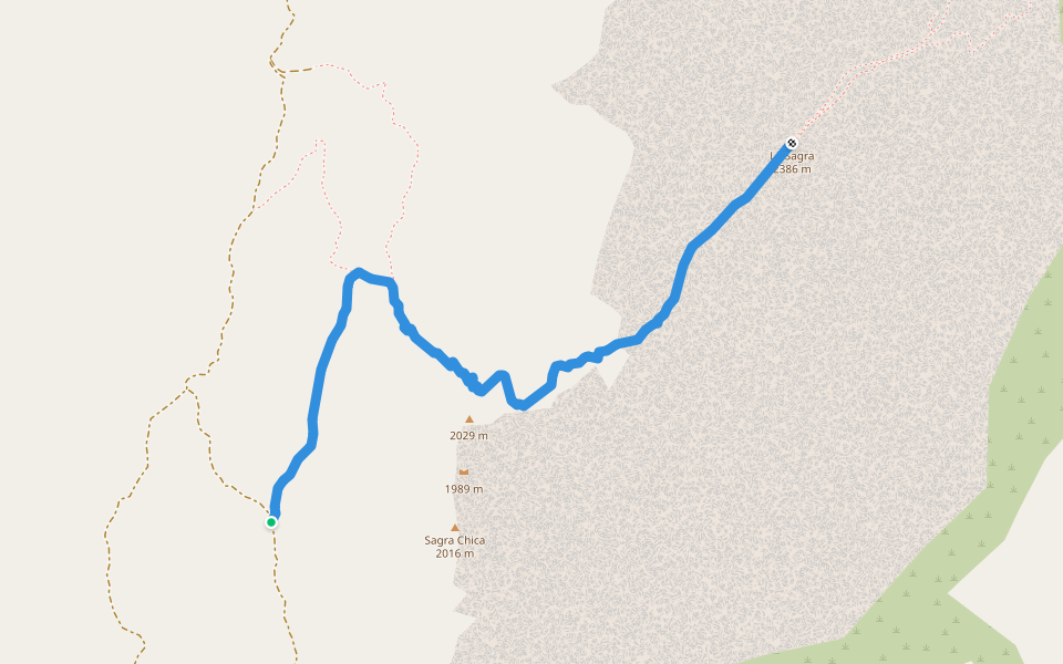 SL-A 299 La Sagra - Bosque Vertical walking route map in Huéscar