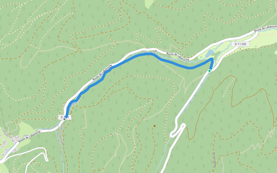 Liaison D 11.8 - D11.1 Disque Rouge walking route map in Ammerschwihr