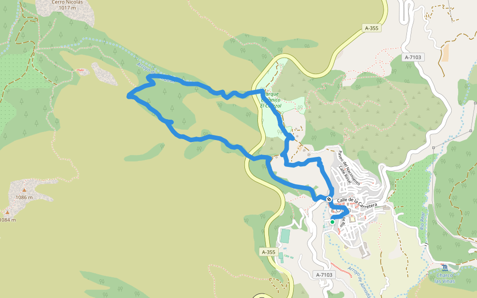 SL-A 28 La Virgencita walking route map in Ojén
