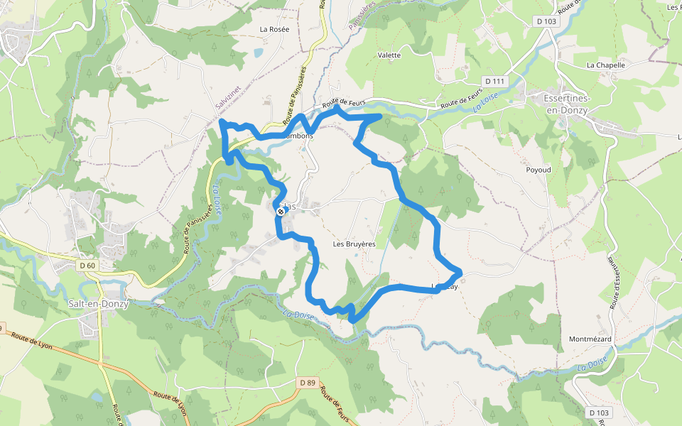 Jas - Pierre sur Autre walking route map in Jas