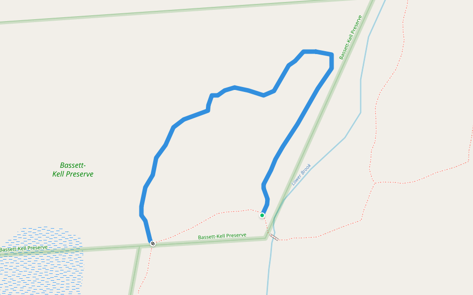 Red Trail walking route map in Hartland