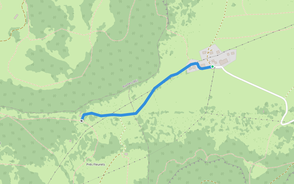 Raimeux Cabane CAS - Raimeux de Grandval walking route map in Grandval