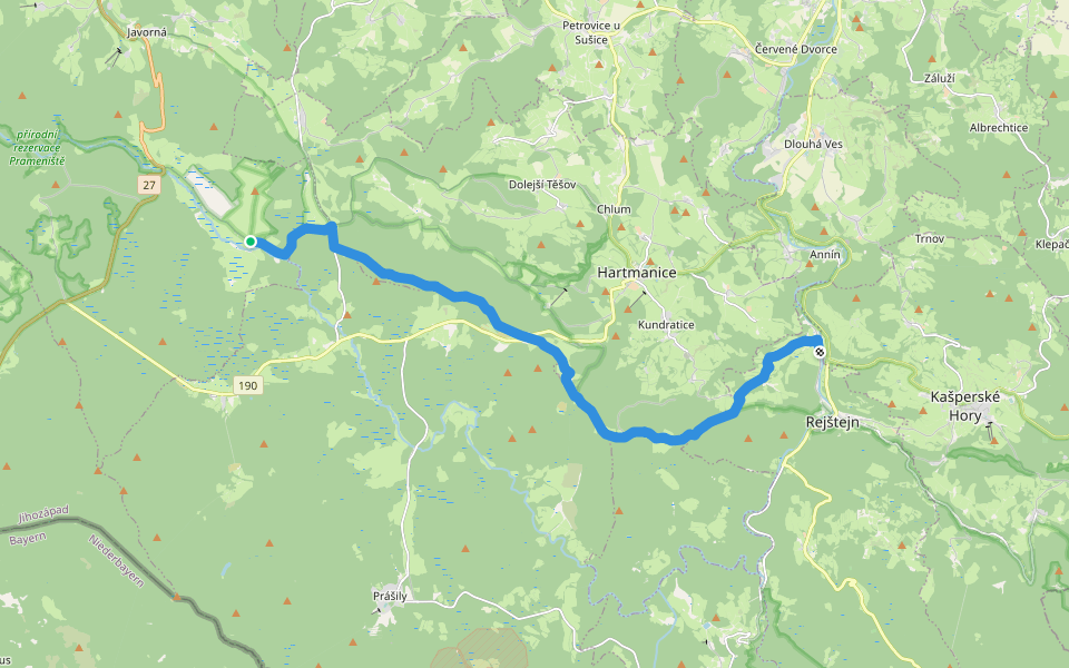 [Z] Radešov - Zhůří walking route map in Čachrov