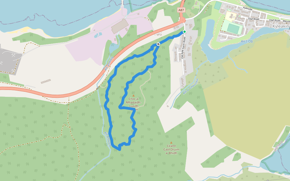 Anavig Trail walking route map in Kyleakin