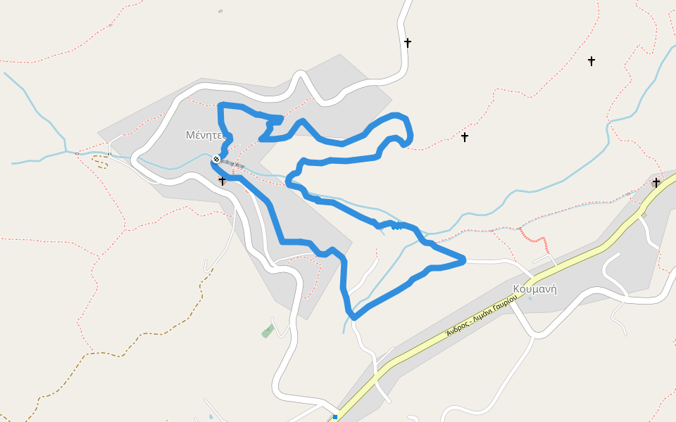 Menites (Circular) walking route map in Menites