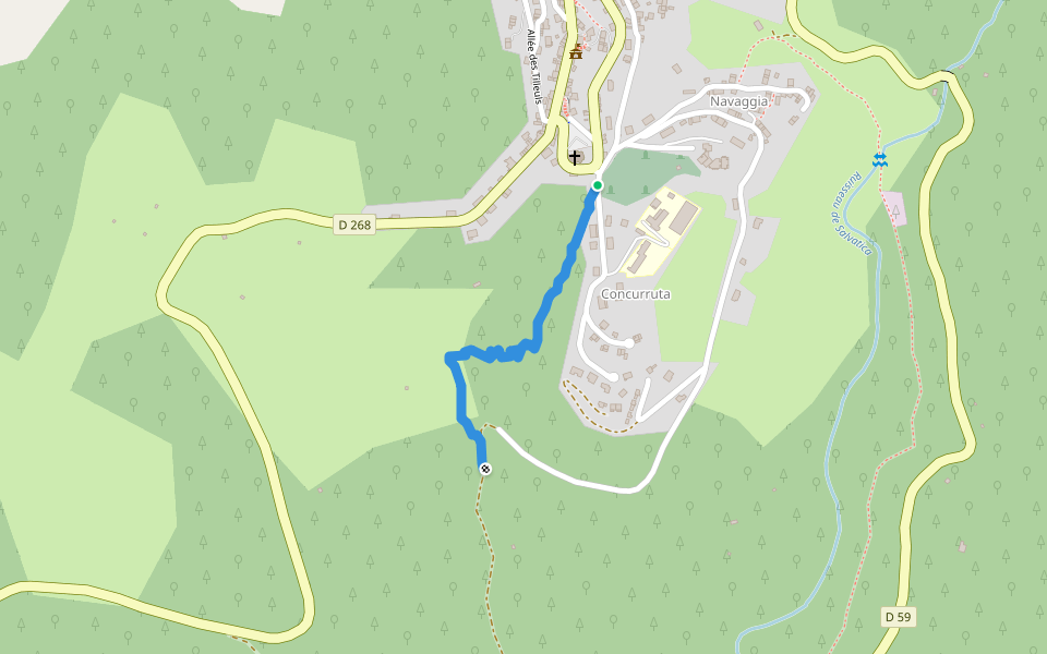 Pardina walking route map in Levie