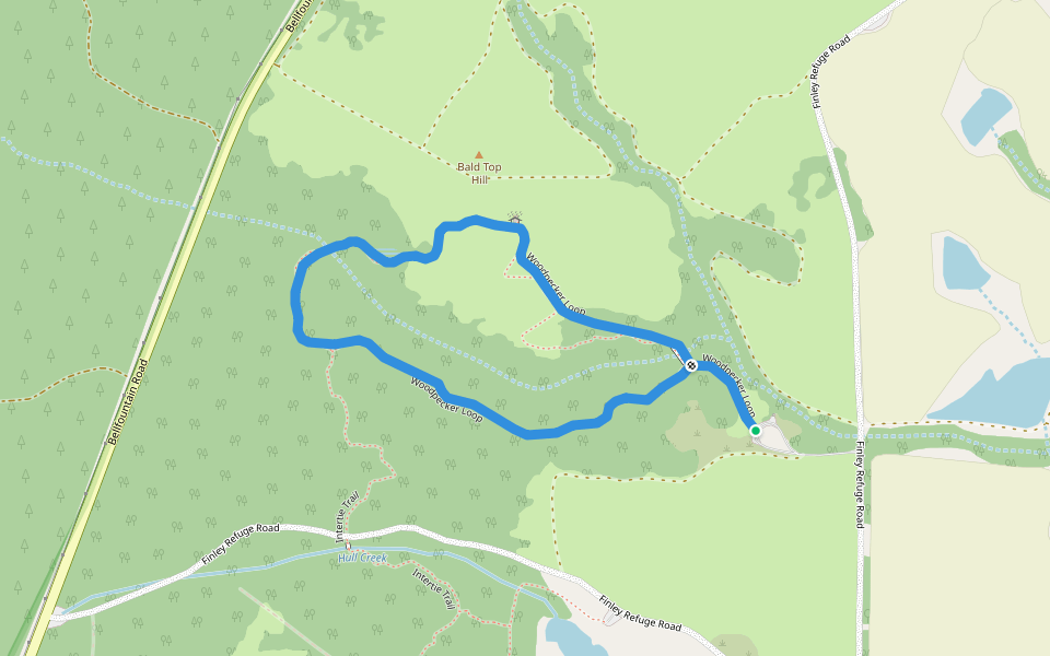 Woodpecker Loop walking route map in Corvallis