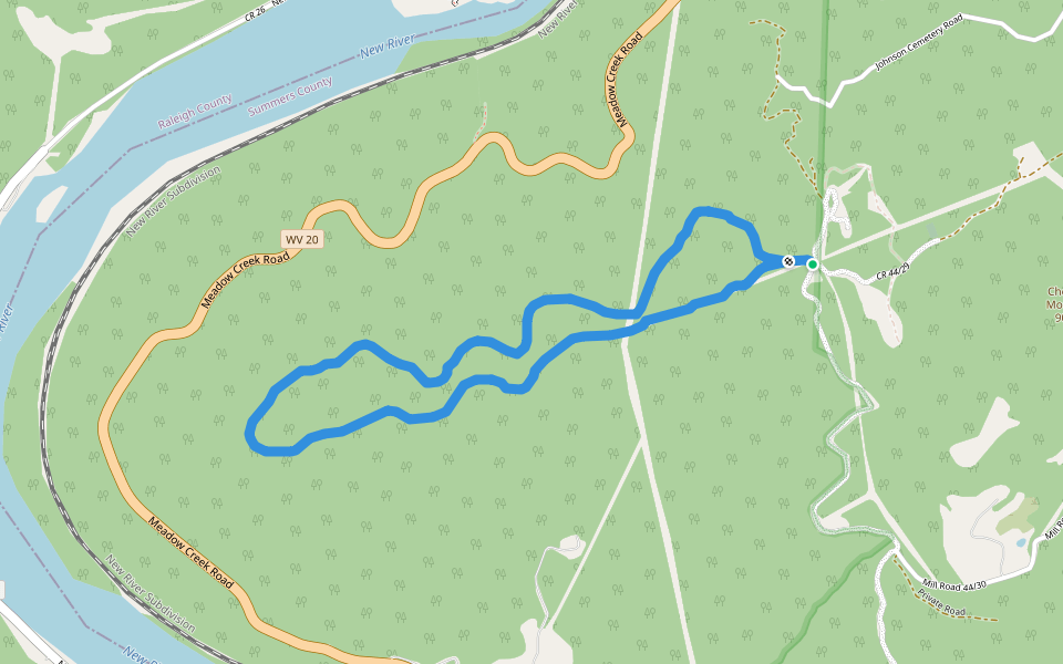 Gwinn Ridge Trail Hiking Shady Spring, West Virginia Pacer