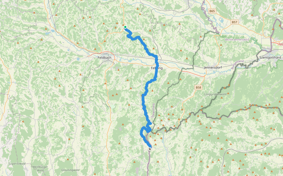 Ostösterreichischer Grenzlandweg 07 walking route map in Riegersburg