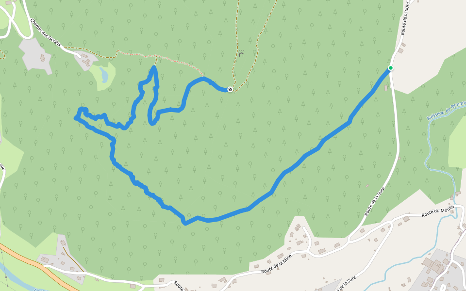 Anneau rouge - Anneau rouge Triangle rouge walking route map in Ferdrupt