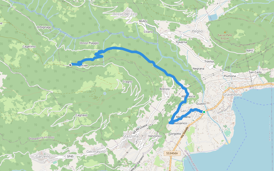 San Gregorio - Sciee walking route map in San Gregorio