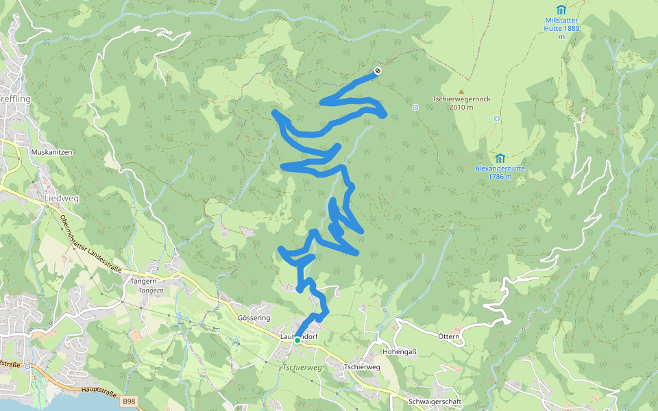 1941 walking route map in Laubendorf