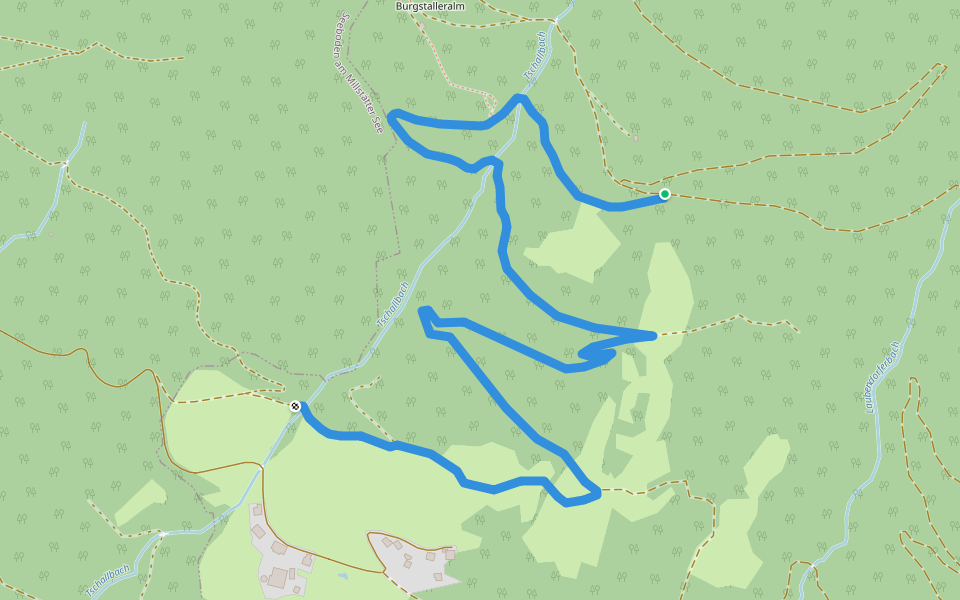 1942 walking route map in Gössering