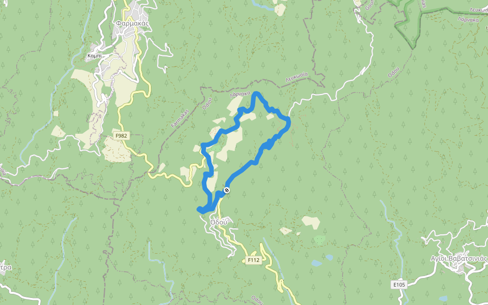 Gyrillithkia Nature Trail walking route map in Larnaca