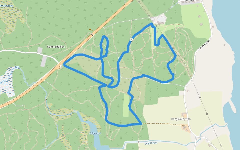 Kalhyttan 5 km walking route map in Filipstad