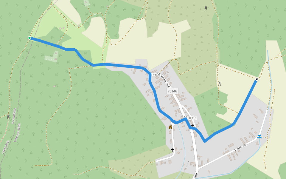 P■ walking route map in Maróc