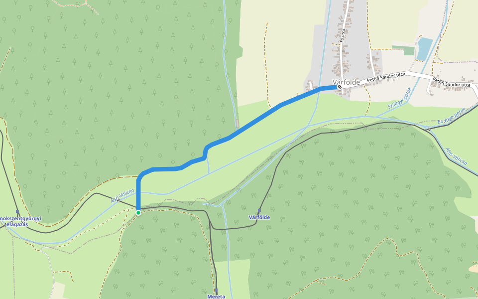 P+ walking route map in Bánokszentgyörgy