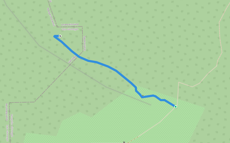 K▲ walking route map in Lesenceistvánd