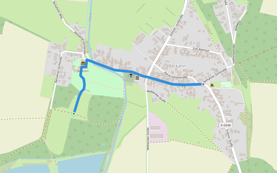 Storchenwanderweg walking route map in Kloster Lehnin