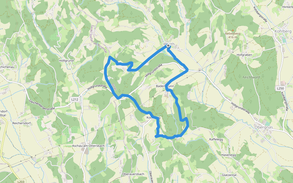 Element Erde walking route map in Wörth