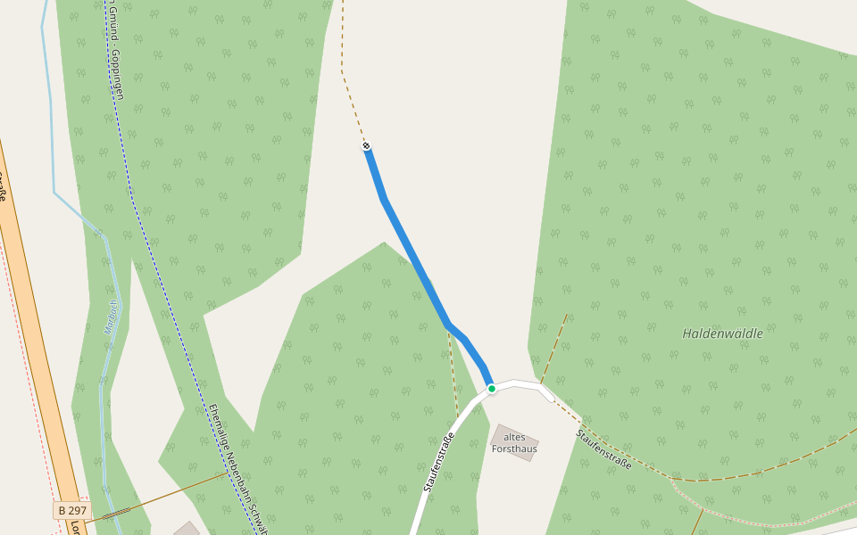 Stichweg Aussichtspunkt walking route map in Rechberghausen