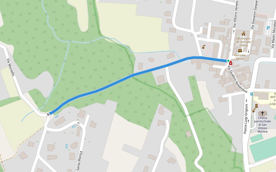 Collegamento Gornate walking route map in Gornate Olona