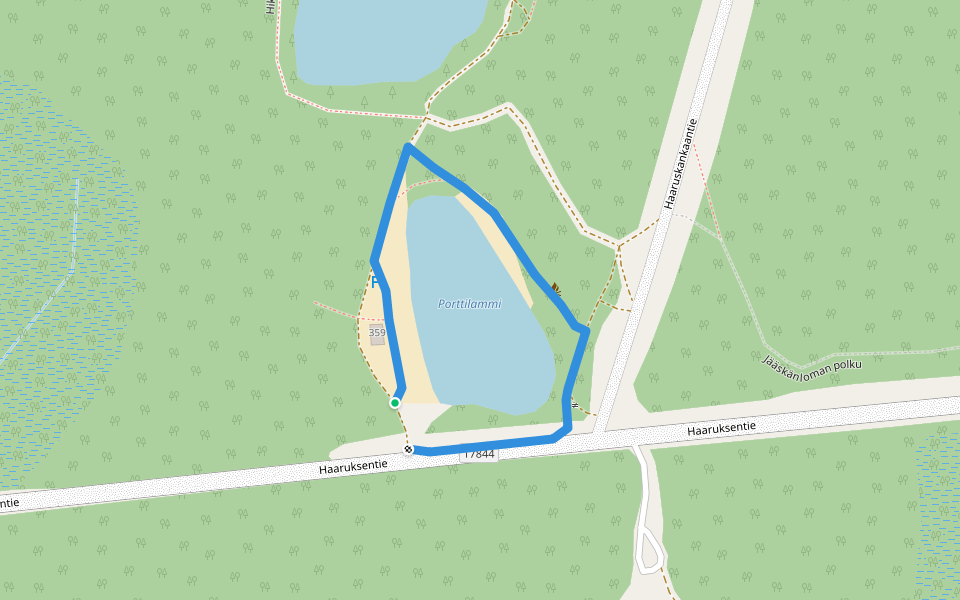 Päästäisenpolku walking route map in Härmä