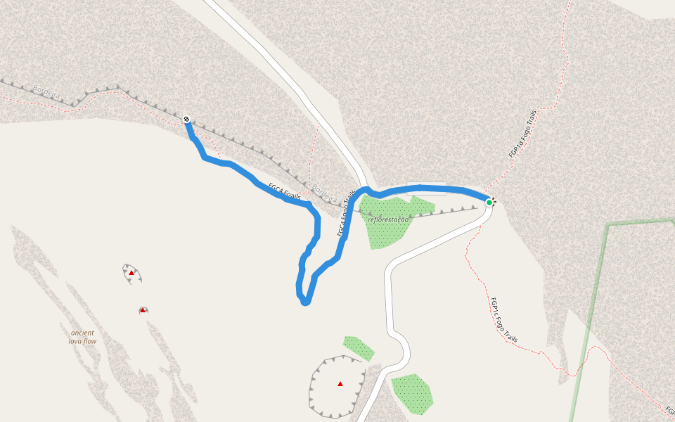 FGC4 Fogo Trails walking route map in Tinteira